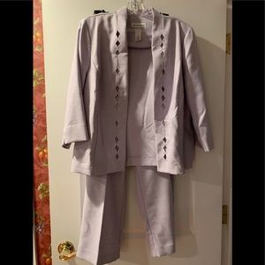 Purple ladies pants suit